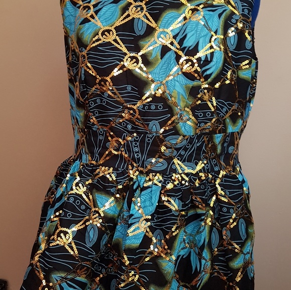 Sequins Ankara Dress Preorder - Picture 6 of 8